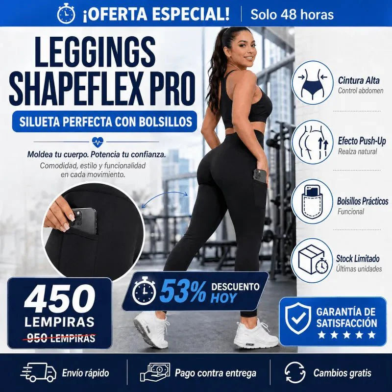 ShapeFlex Pro™ – Leggings Moldeadores con Bolsillos